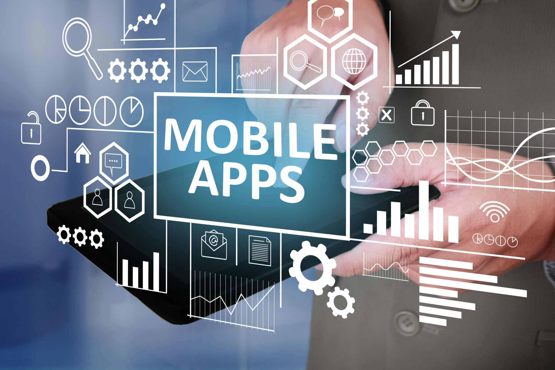 Mobile app development concept